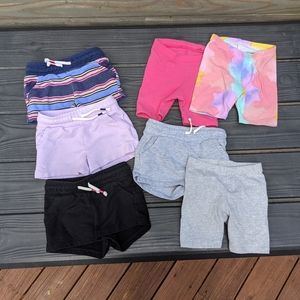 Cat & Jack 4 pair shorts & 3 pair bike shorts